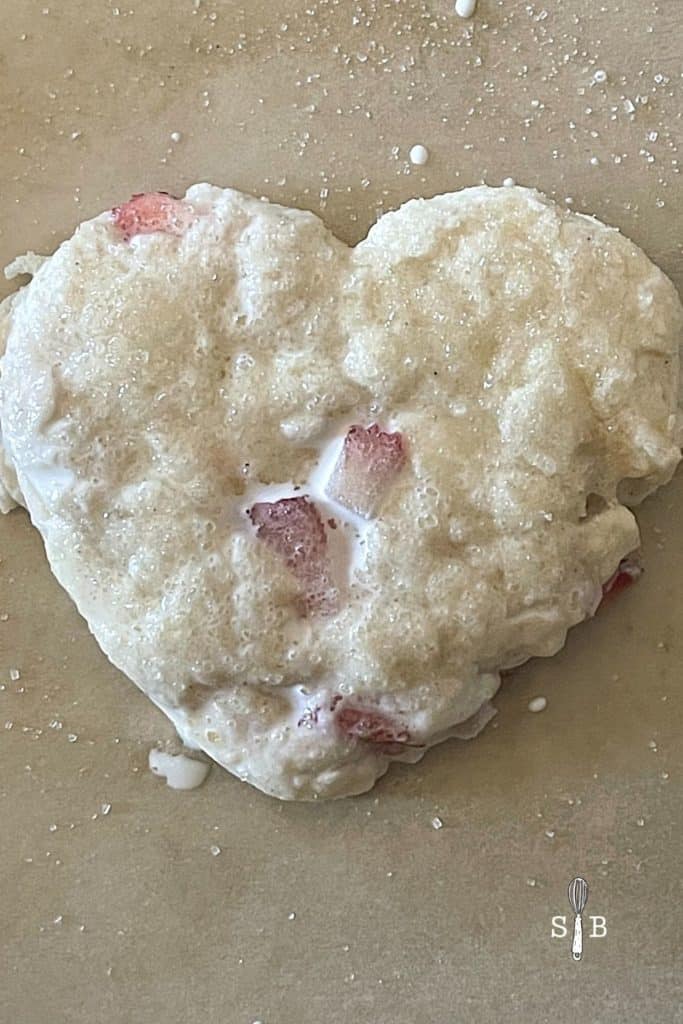 Heart Shaped scone before baking