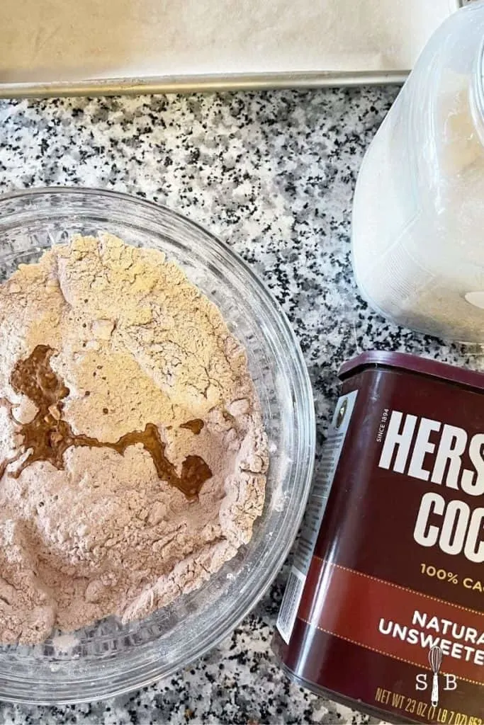 Chocolate scone mix with Hersheys cocoa