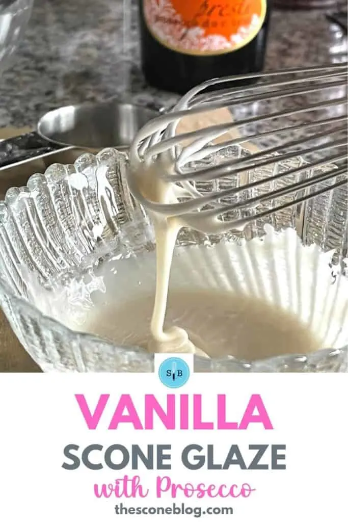 Vanilla scone glaze with prosecco 
