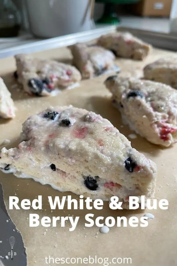 Red White and Blue Berry Scone