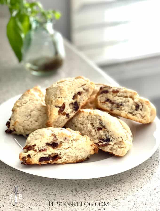 Easy Date Scones on a plate