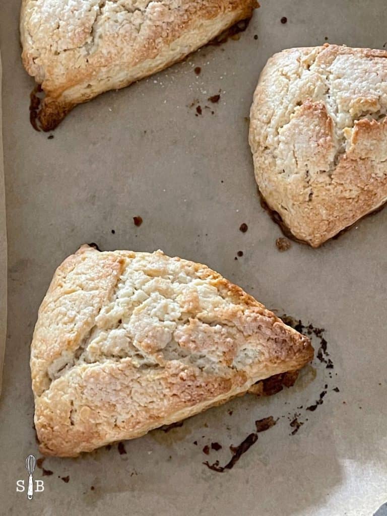Baked Bisquick wedge scones 