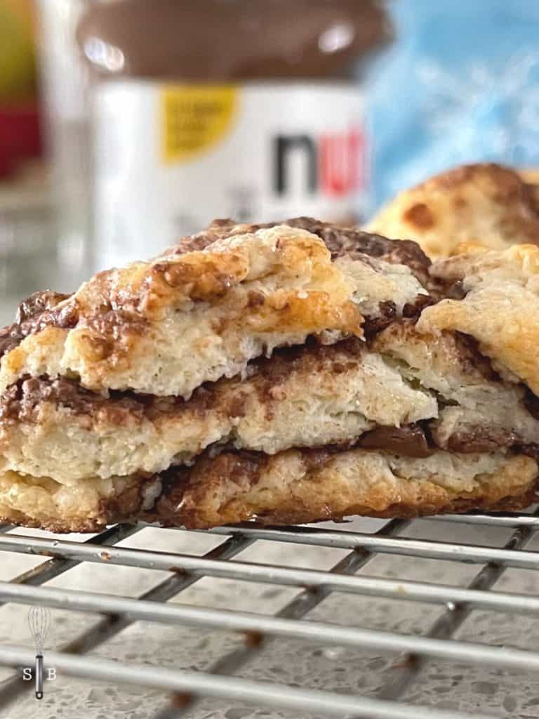 hazelnut swirl scone