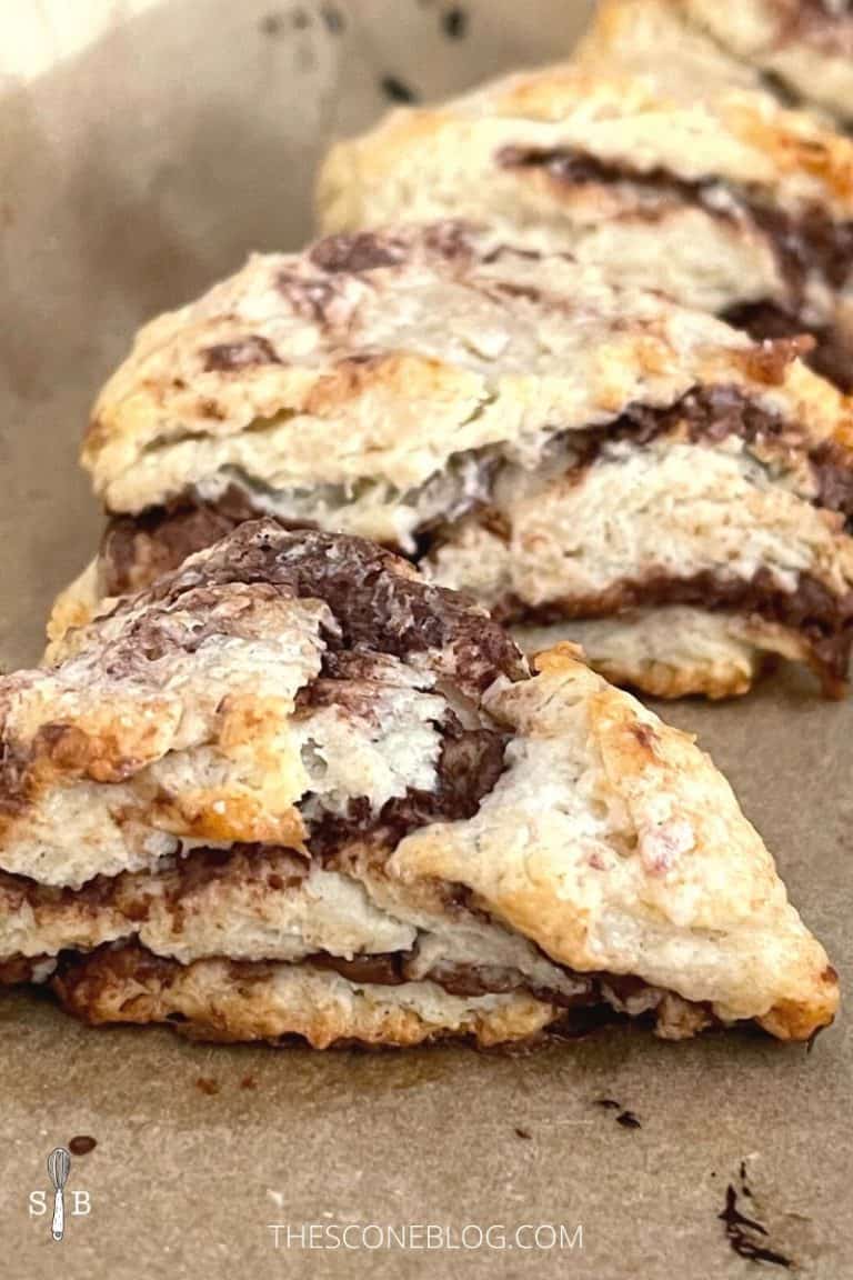 Nutella stuffed Scones
