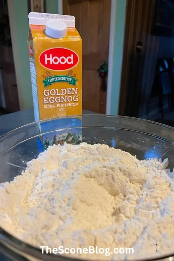 Holiday eggnog flavor scones