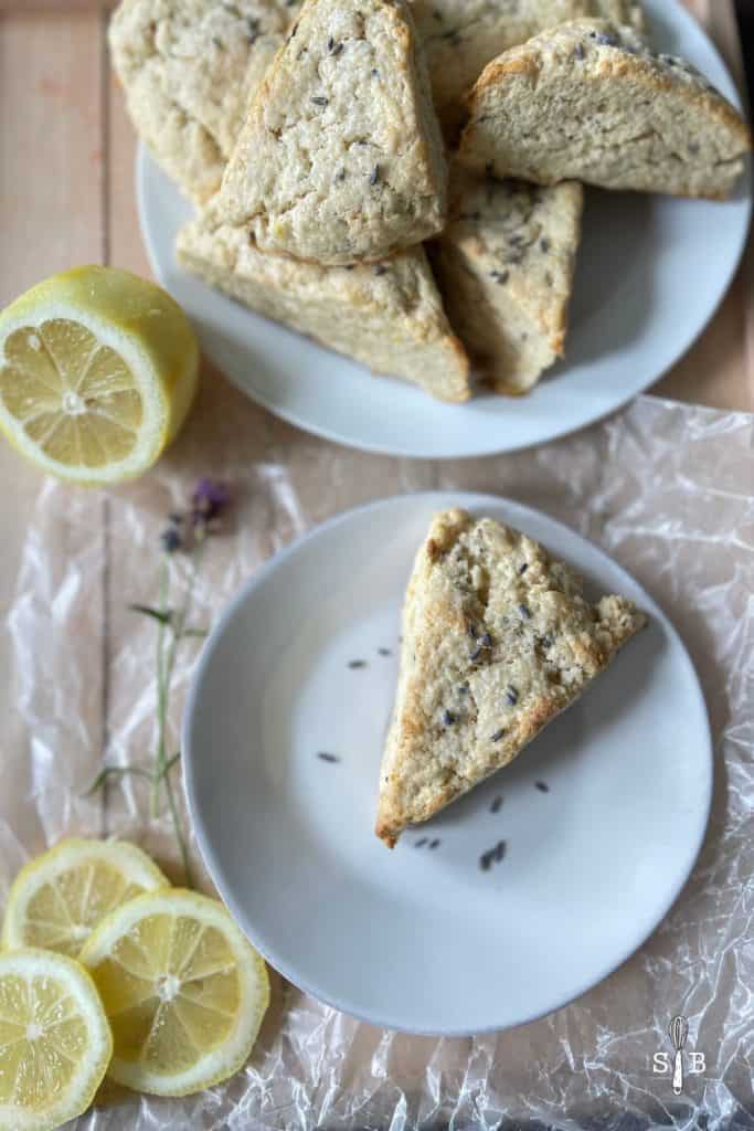 Lemon lavender scones with fresh lemon