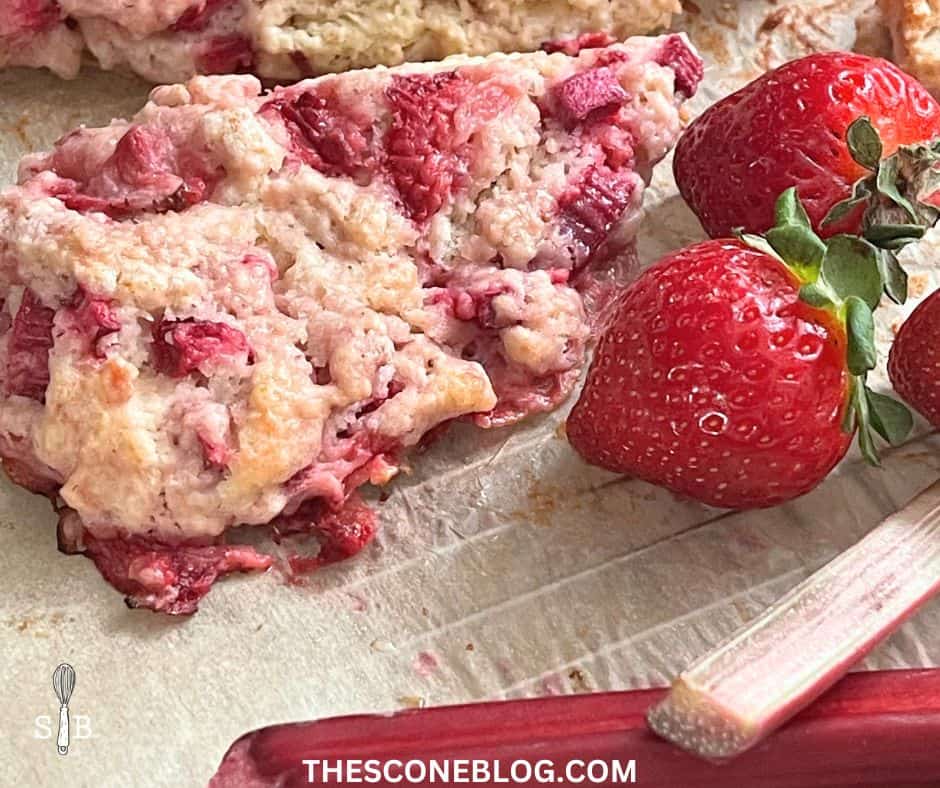 Strawberry Rhubarb Scones Recipe {Super Easy!} the scone blog
