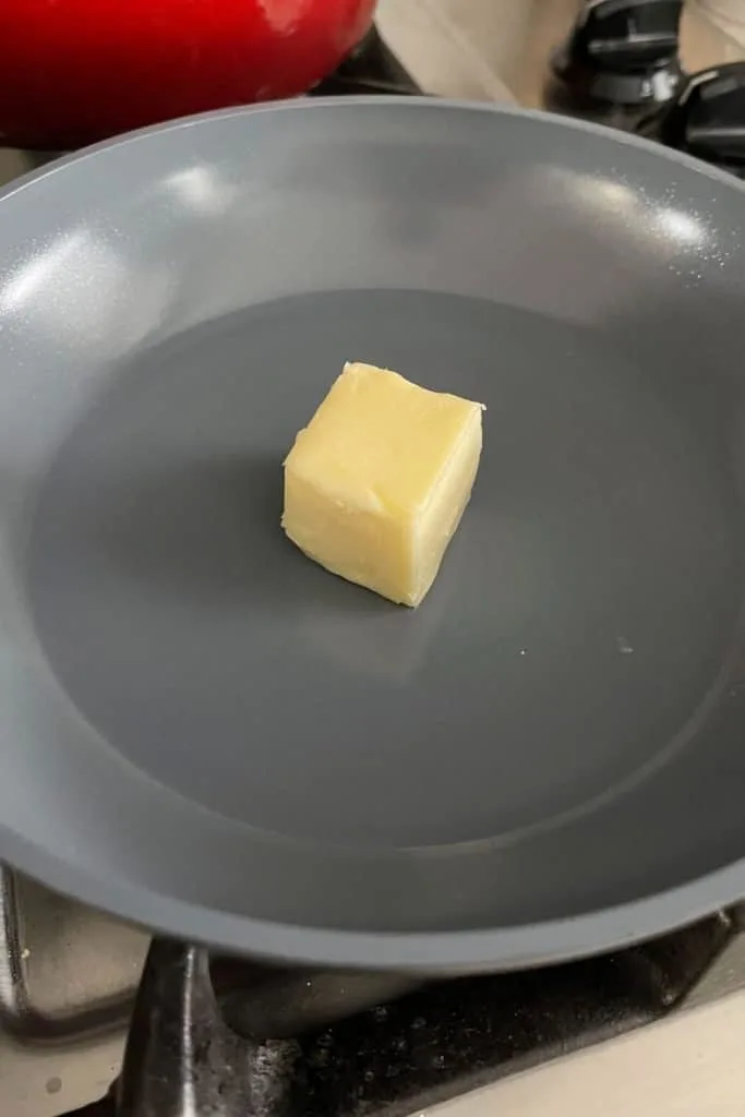Butter in frypan
