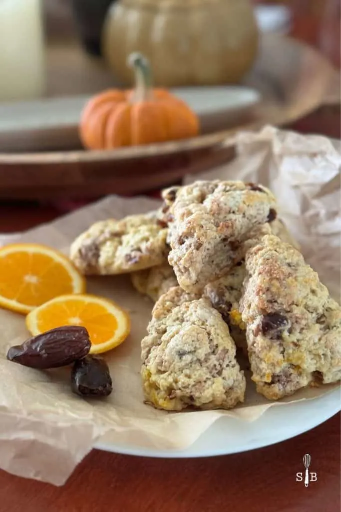 Chewy Dates and sweet orange scones