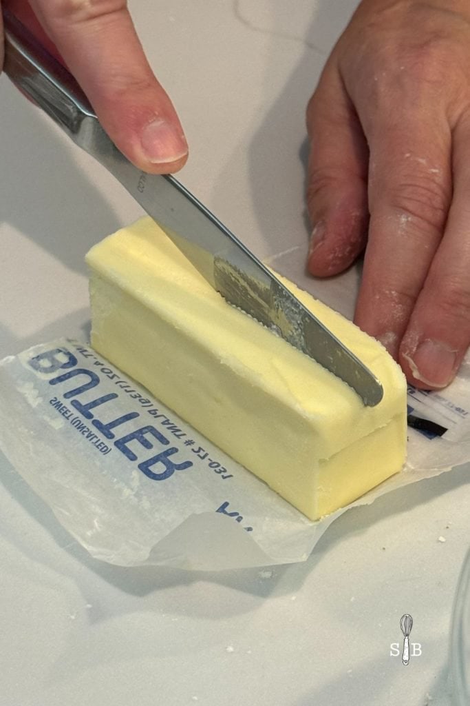 Cutting cold butter