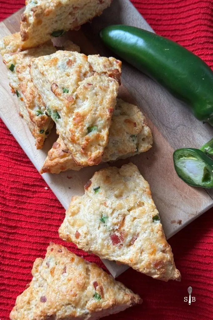 Jalapeno cheese and bacon scone
