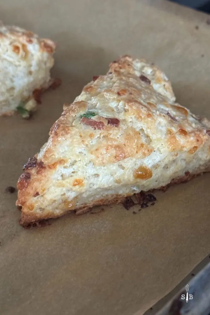 Baked bacon and cheese scone
