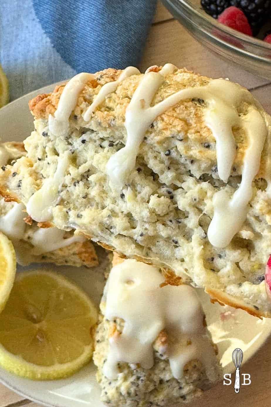 Lemon Poppyseed Scones Recipe {With Glaze!}