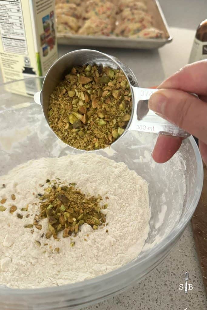 chopped pistachio nuts for scone recipe
