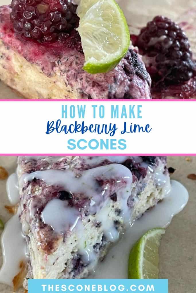 How to make blackberry lime scones