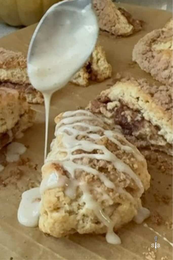 coffee cake scone glaze